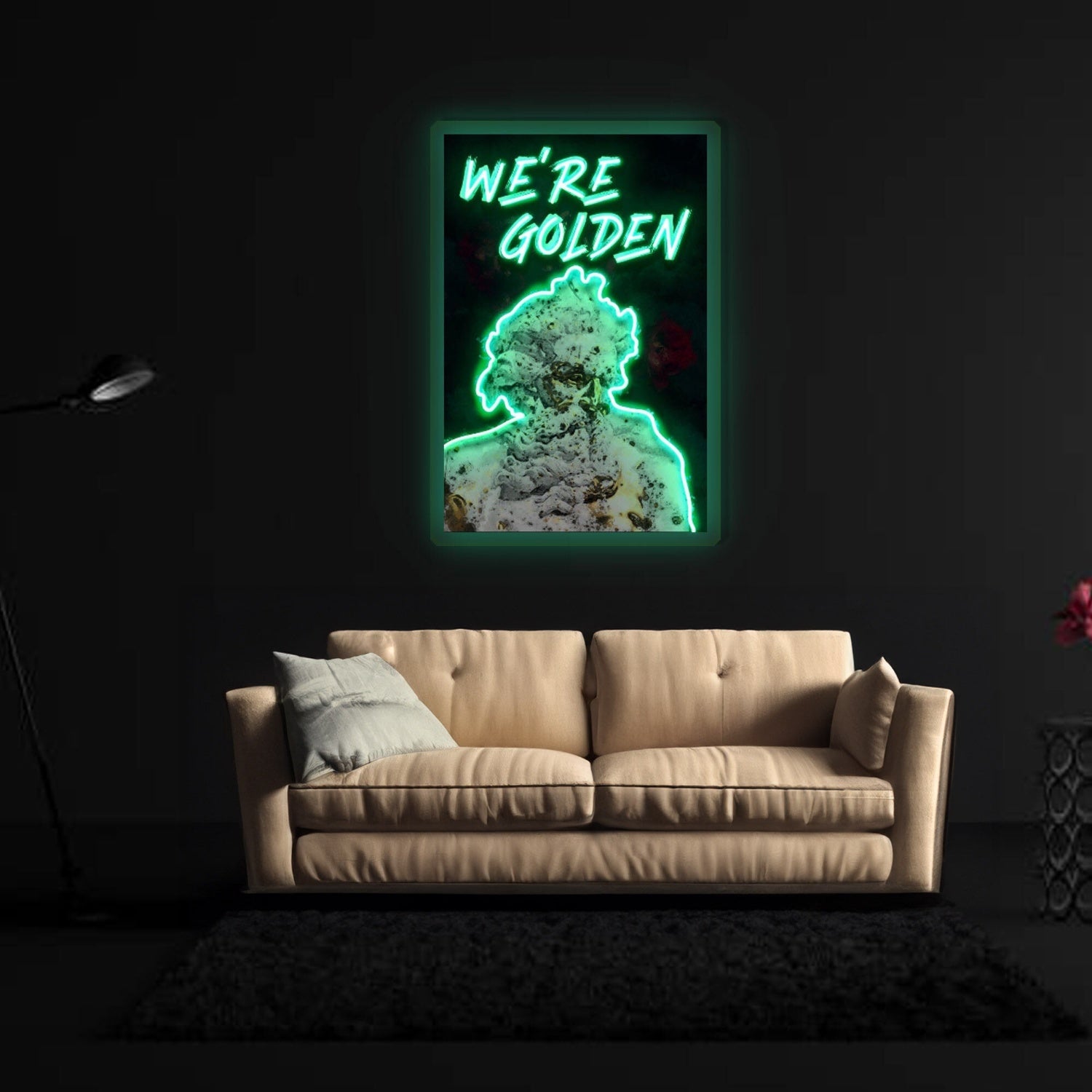 Were Golden Neon X Acrylic Artwork - Shineneon