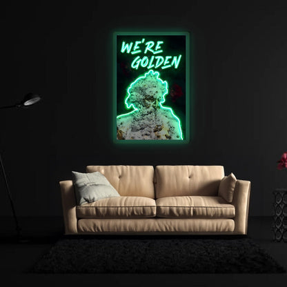 Were Golden Neon X Acrylic Artwork - Shineneon