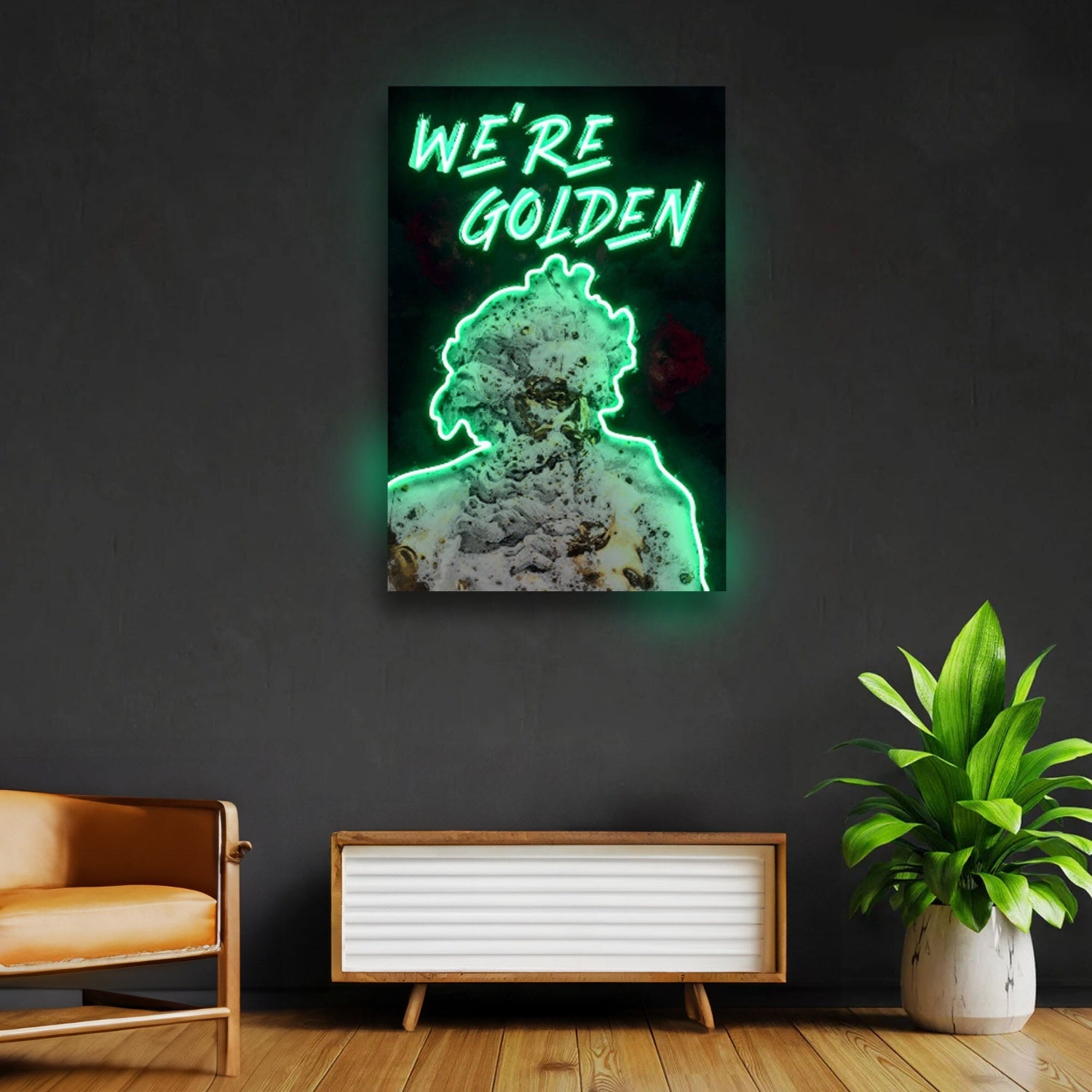 Were Golden Neon X Acrylic Artwork | Shineneon