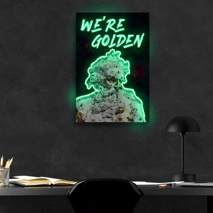 Were Golden Neon X Acrylic Artwork - Shineneon