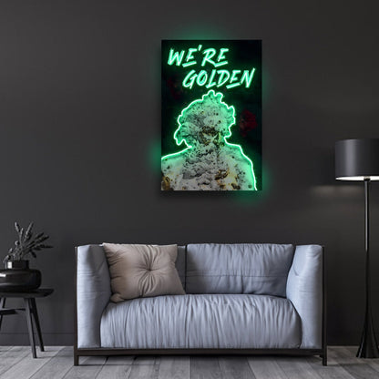 Were Golden Neon X Acrylic Artwork - Shineneon