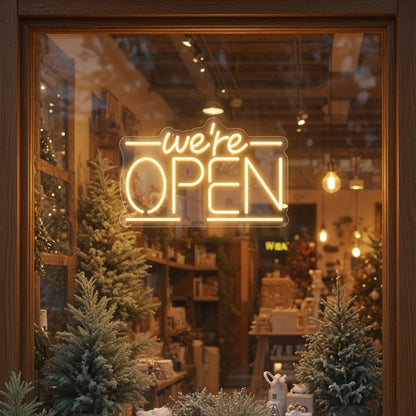 We're Open LED Neon Sign Wall Neon Sign - 01 Original Product Image