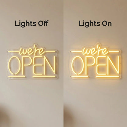 We're Open LED Neon Sign Wall Neon Sign - Shineneon