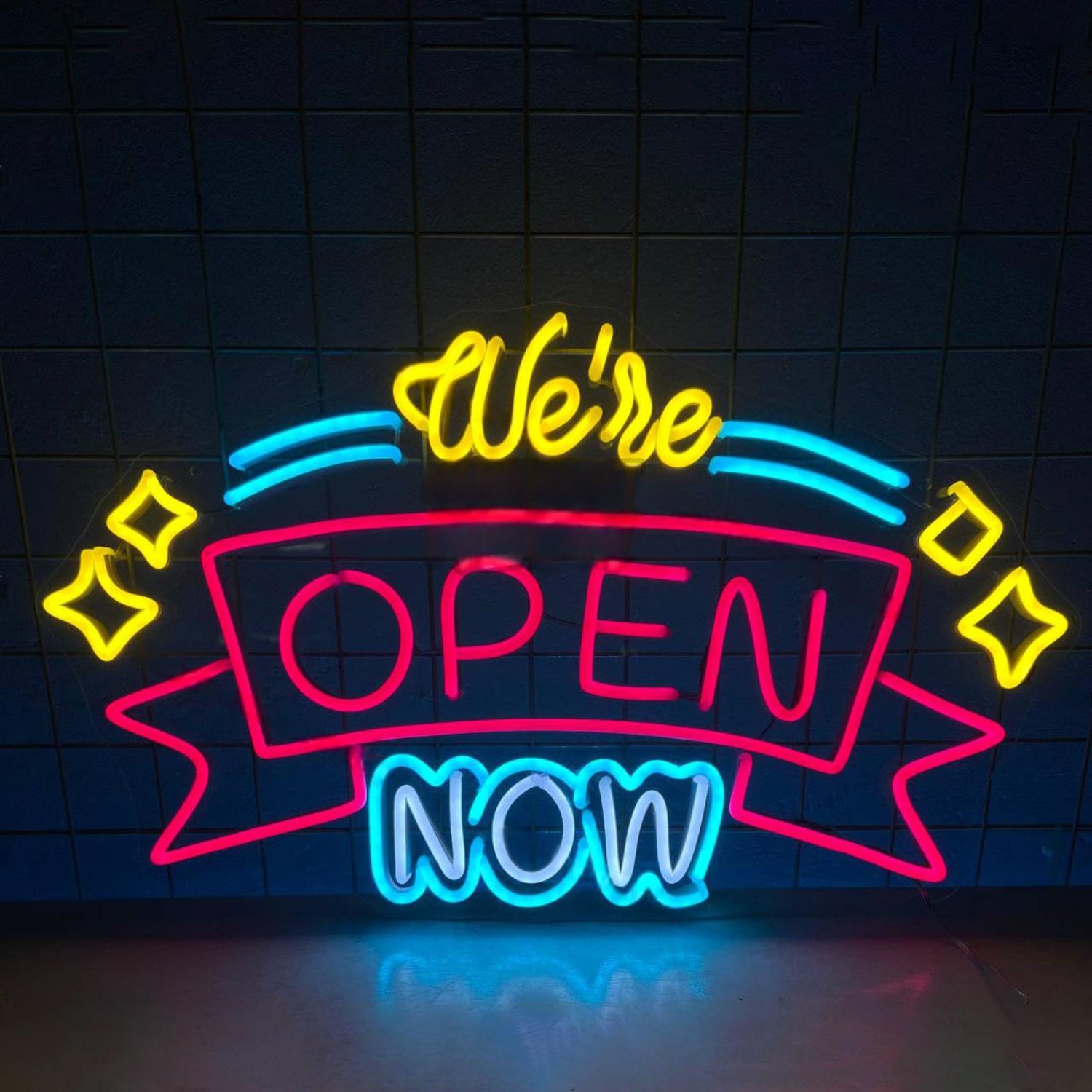 Were Open Now Led Neon Sign Led Decor | Shineneon