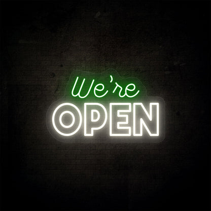 Were Open Sign Multicolor | Shineneon