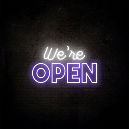 Were Open Sign Multicolor | Shineneon