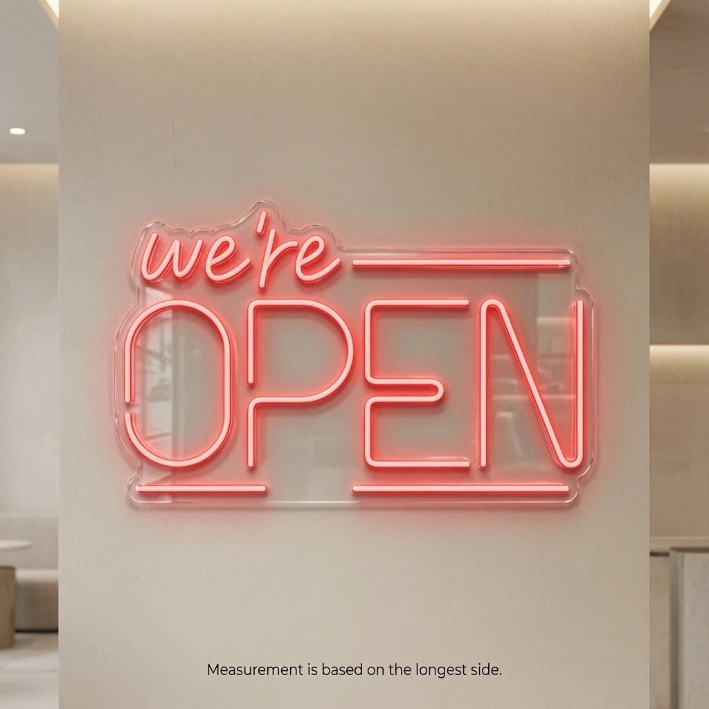 We're Open Wall Art LED Neon Sign - Shineneon
