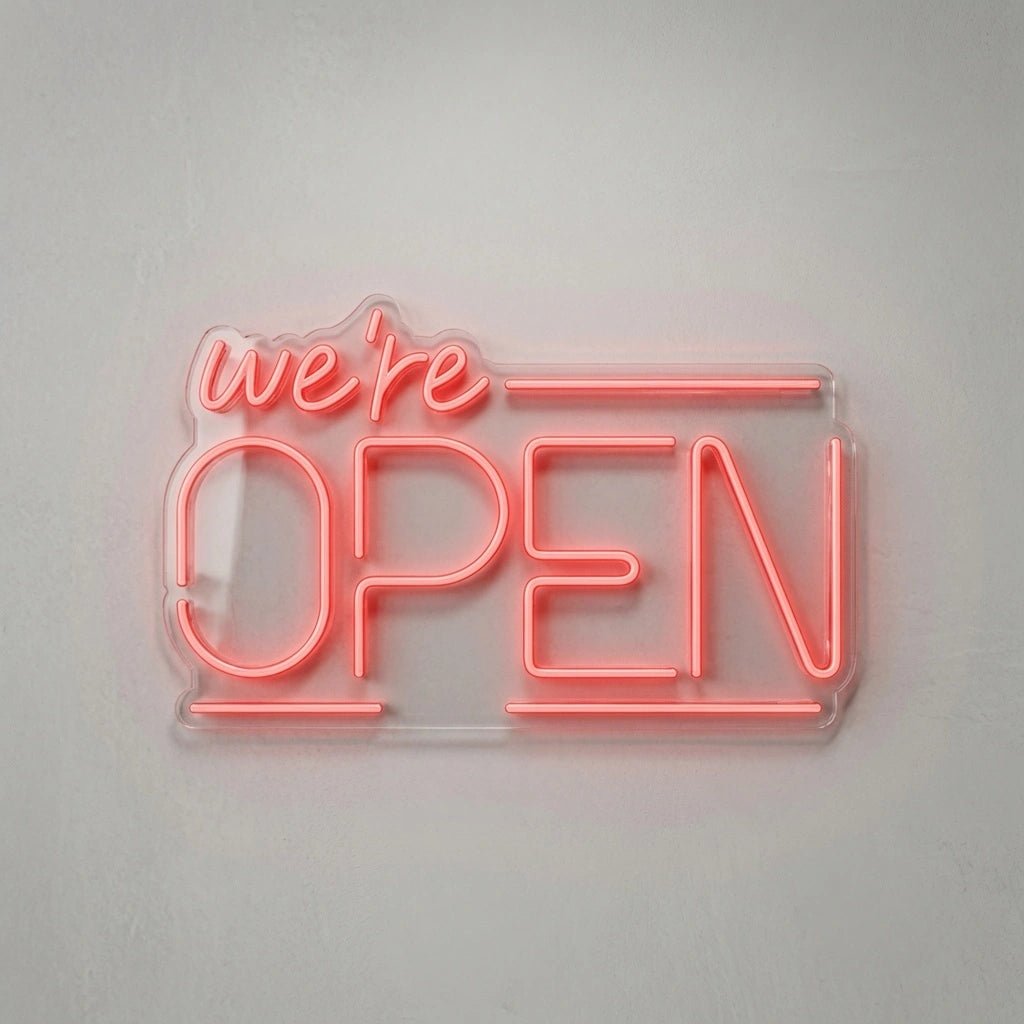 We're Open Wall Art LED Neon Sign - Shineneon