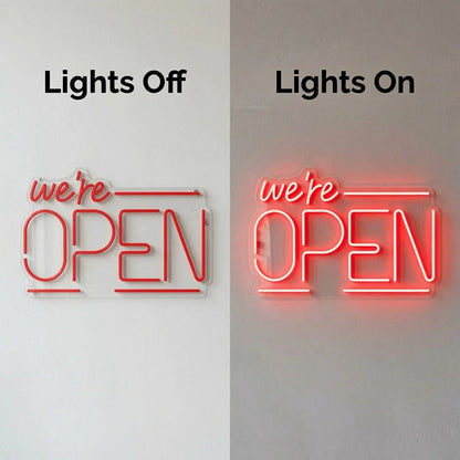We're Open Wall Art LED Neon Sign - Shineneon