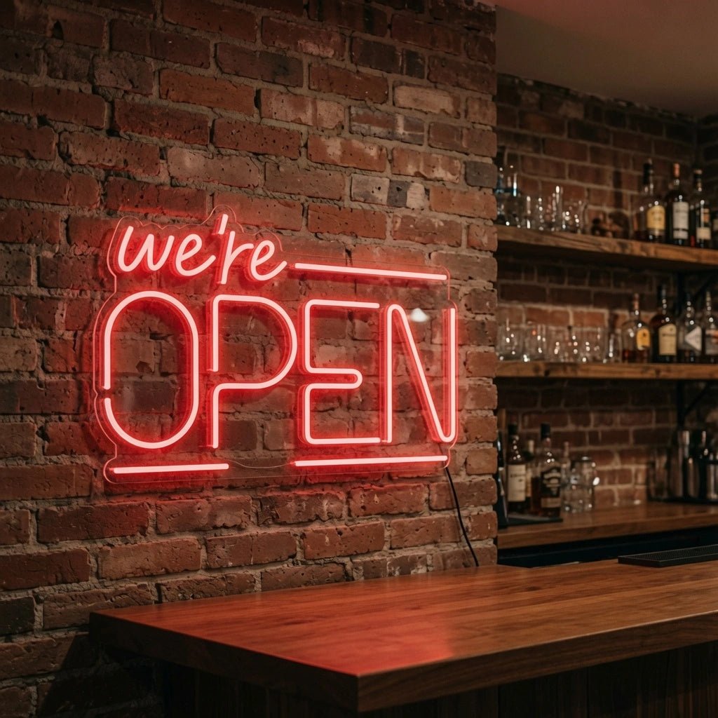 We're Open Wall Art LED Neon Sign - Shineneon