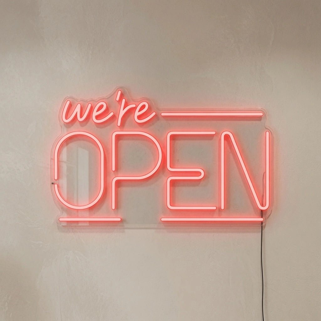 We're Open Wall Decor LED Neon Sign - Shineneon