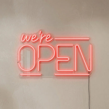 We're Open Wall Decor LED Neon Sign - Shineneon