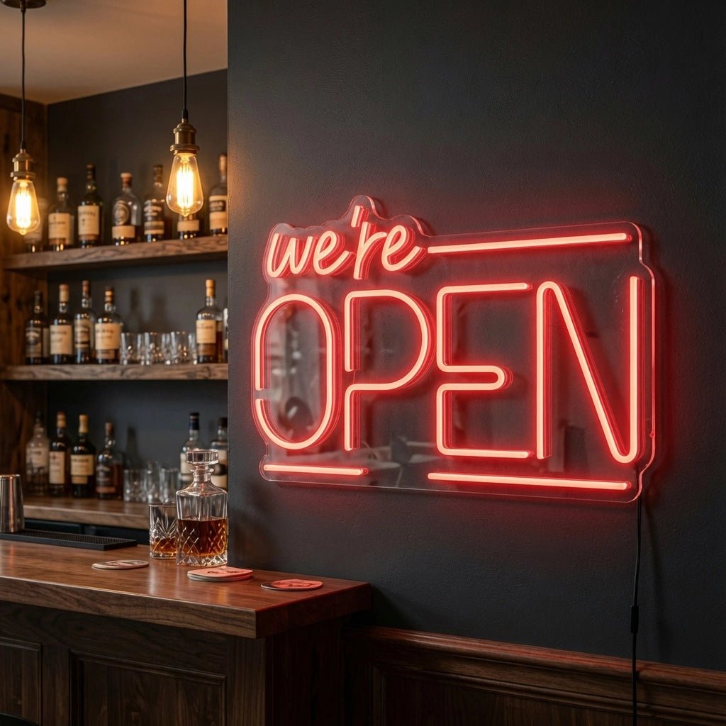 We're Open Wall Decor LED Neon Sign - Shineneon