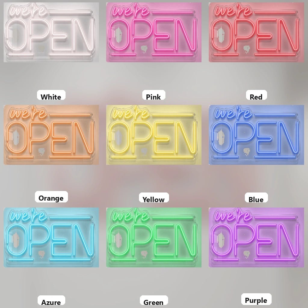 We're Open Wall Decor LED Neon Sign - Shineneon