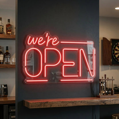 We're Open Wall Decor LED Neon Sign - Shineneon