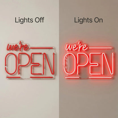 We're Open Wall Decor LED Neon Sign - Shineneon
