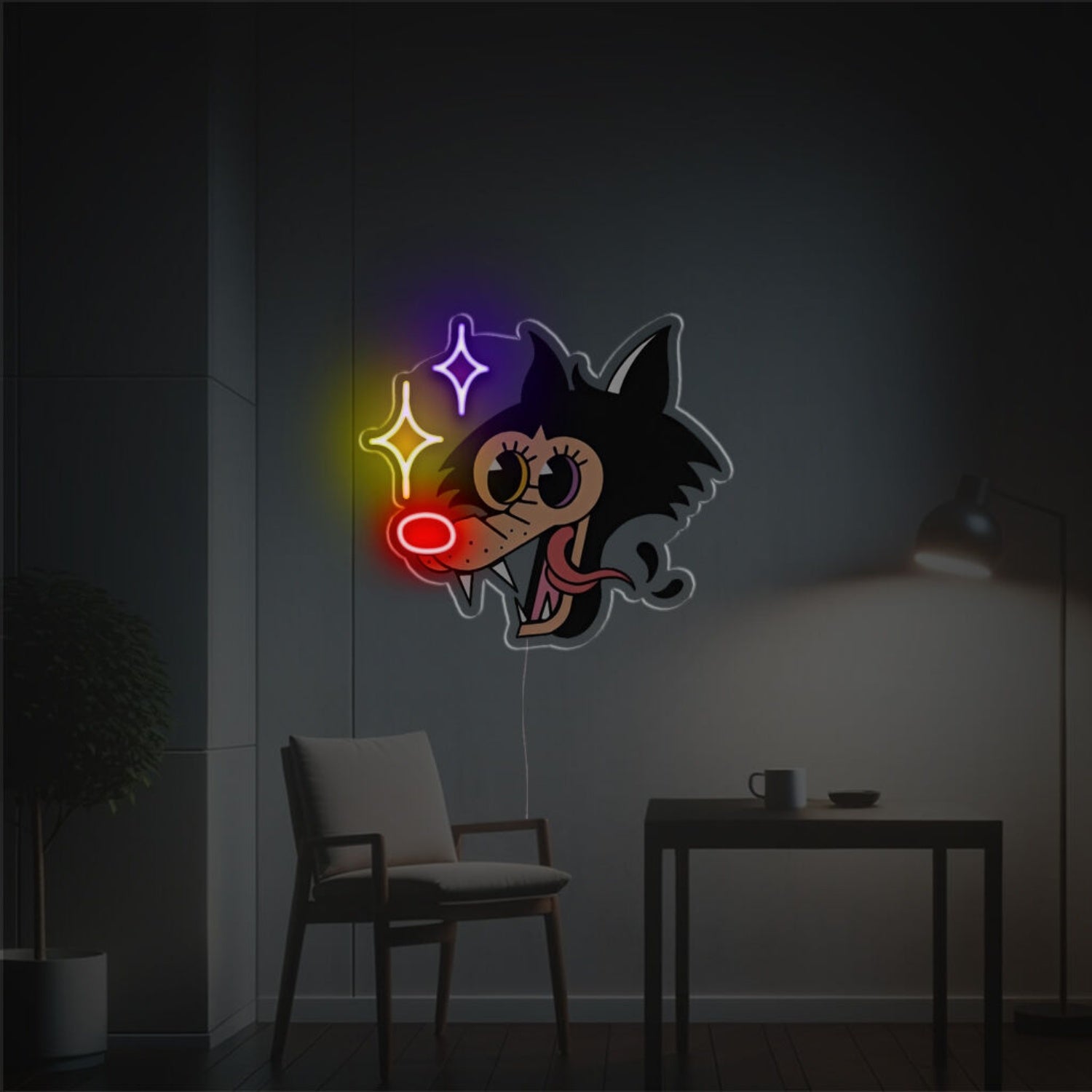 Werewolf Led Neon Acrylic Artwork | Shineneon