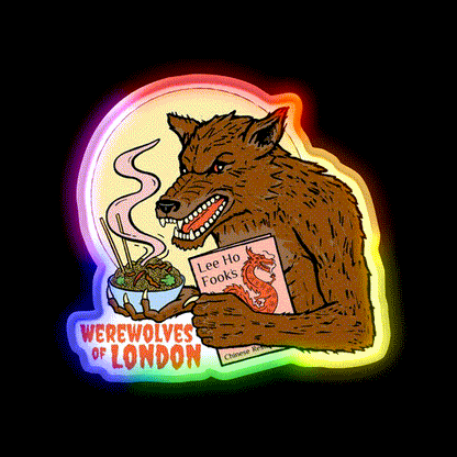 Werewolves Of London Led Neon Sign Chinese Food Rgb Color