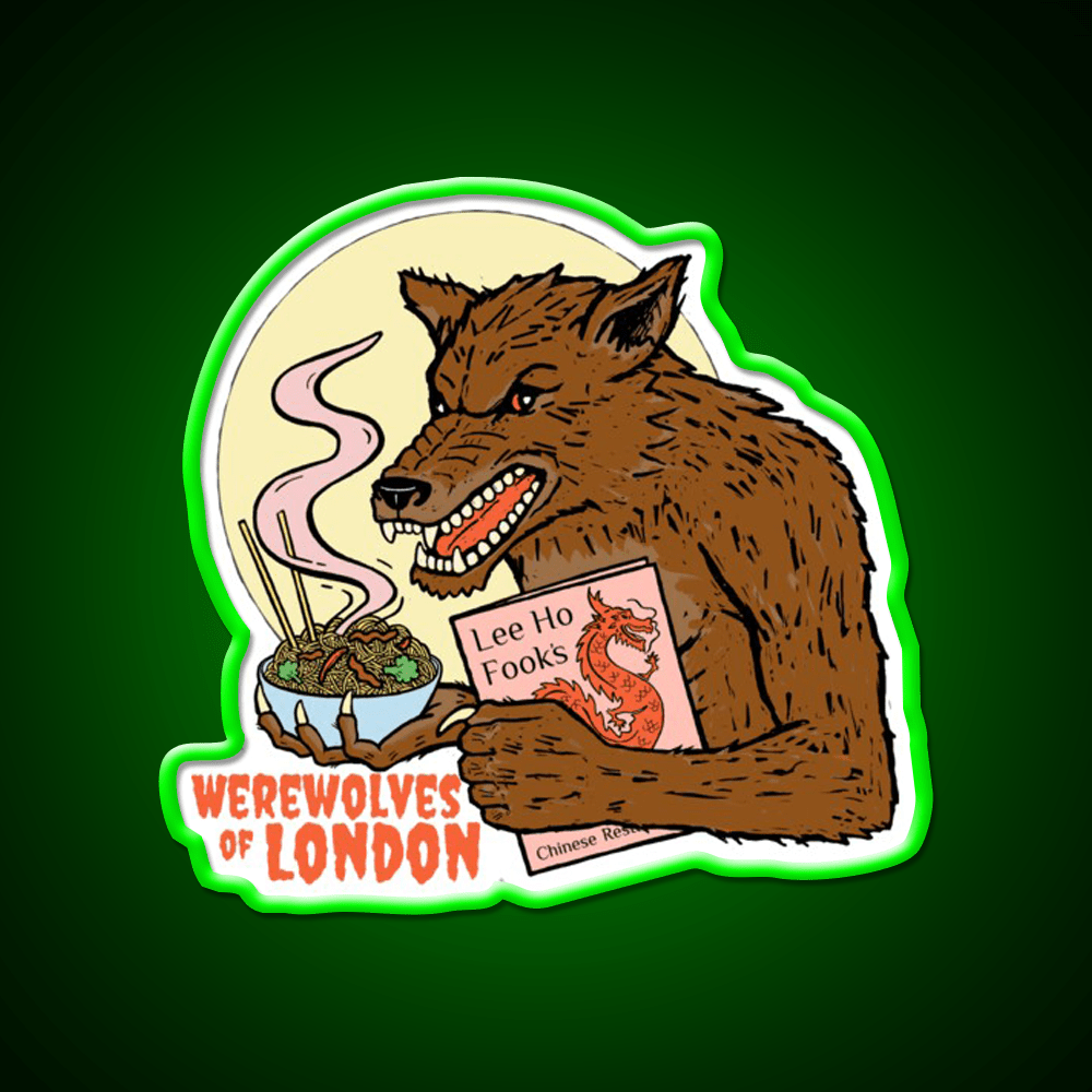 Werewolves Of London Led Neon Sign Chinese Food Rgb Color - Shineneon