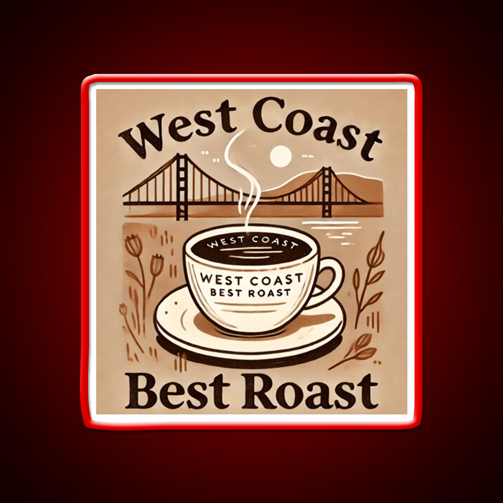 West Coast Best Roast Cafe Led Neon Sign Espresso Bar Art Rgb Color - Shineneon