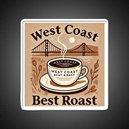 West Coast Best Roast Cafe Led Neon Sign Espresso Bar Art Rgb Color - Shineneon