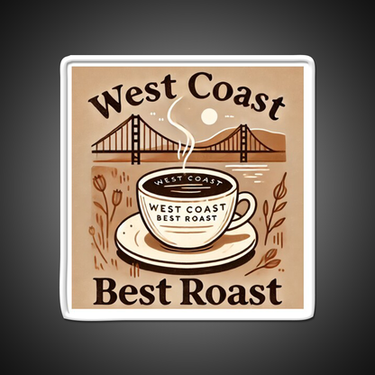 West Coast Best Roast Cafe Led Neon Sign Espresso Bar Art Rgb Color