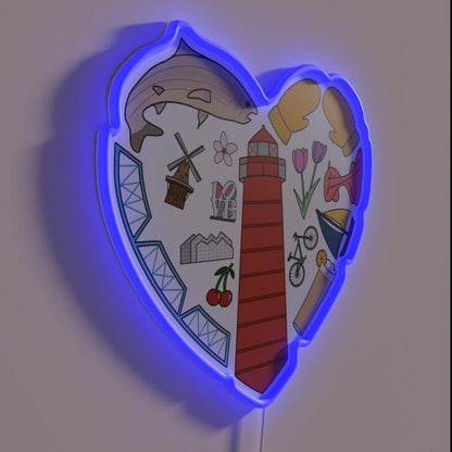 West Michigan Love Rgb Led Neon Sign - Shineneon