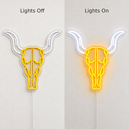 Western Bull Skull LED Neon Sign - Shineneon