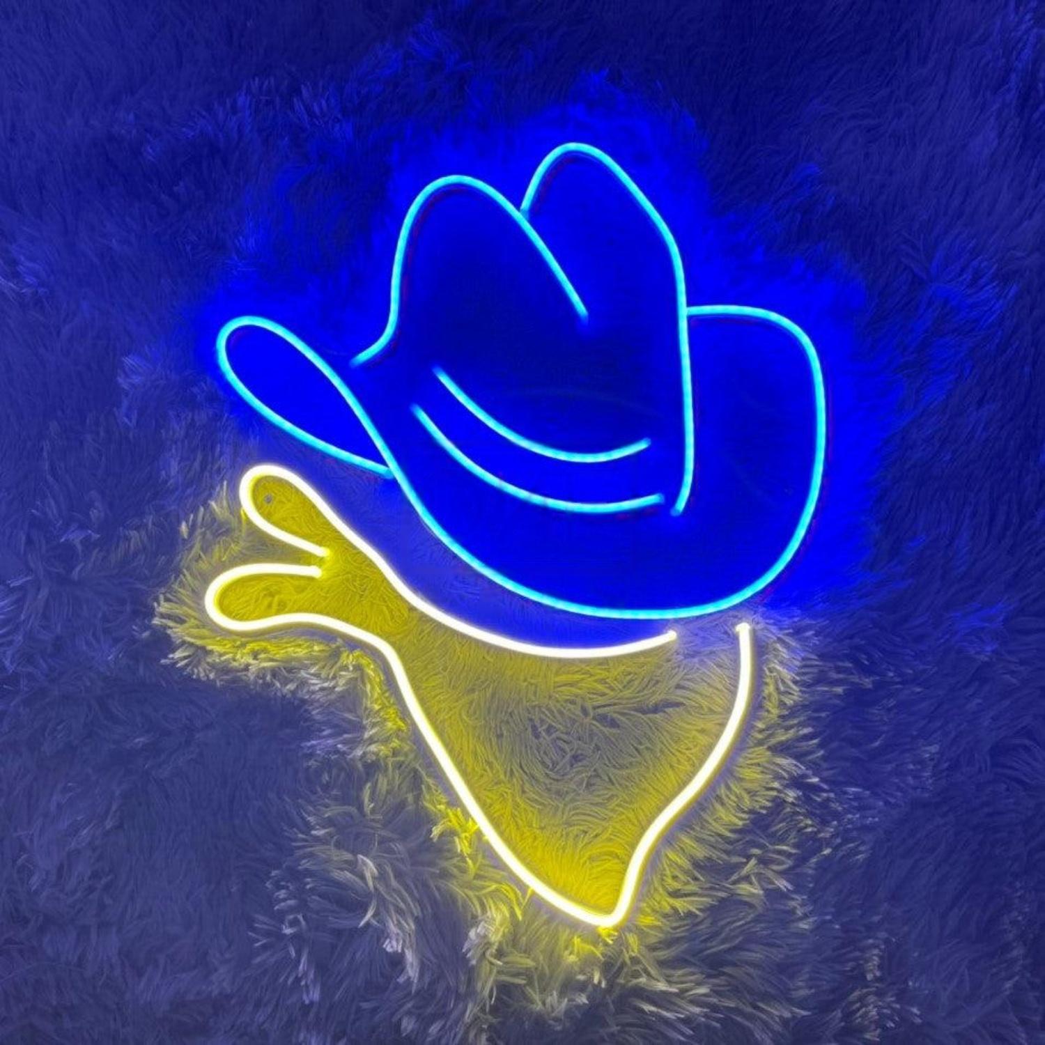 Western Cowboy Hat Bandana Led Neon Sign For Home Bar Decor | Shineneon