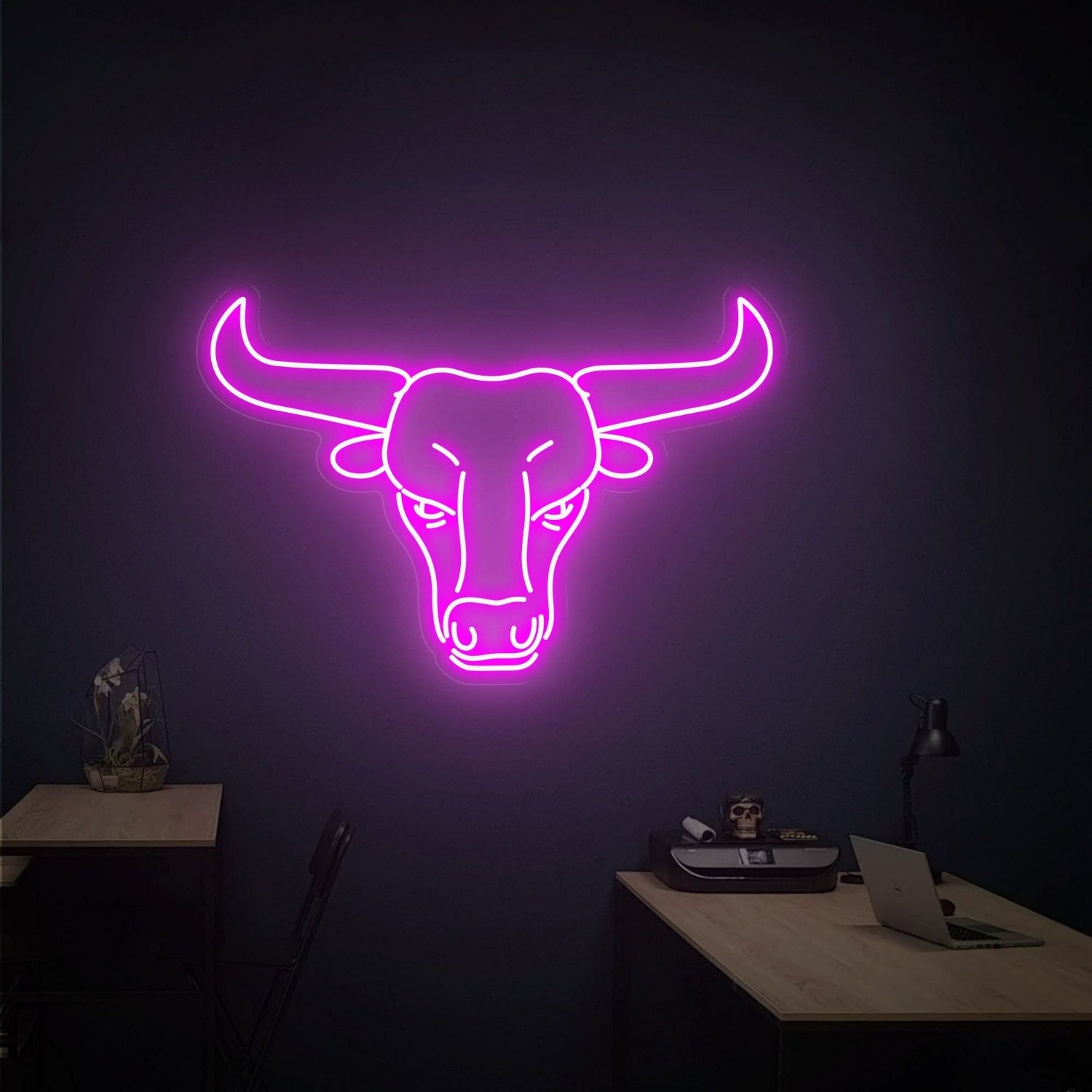 Western Glow To Your Space Bull Head Led Neon | Shineneon