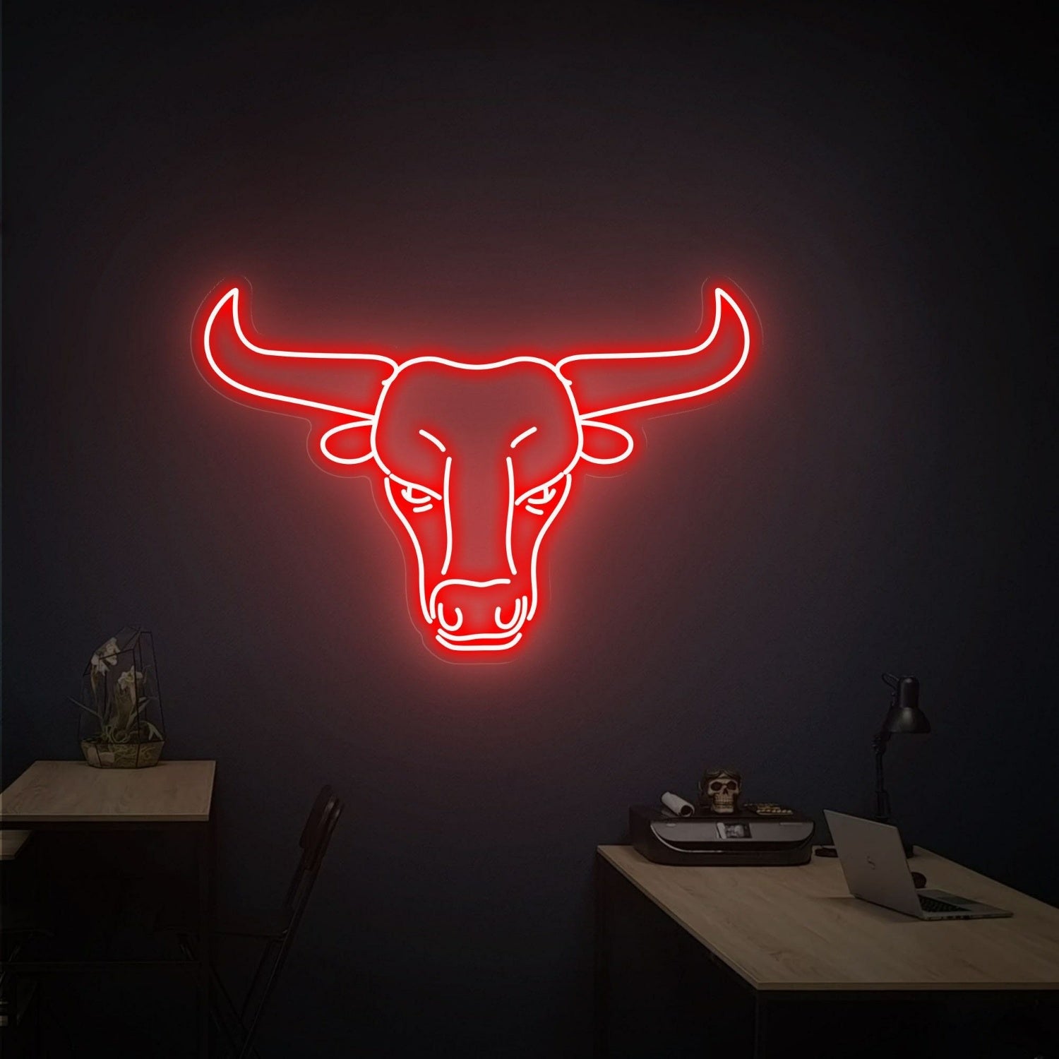 Western Glow To Your Space Bull Head Led Neon | Shineneon