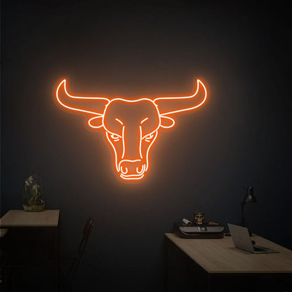 Western Glow To Your Space Bull Head Led Neon | Shineneon