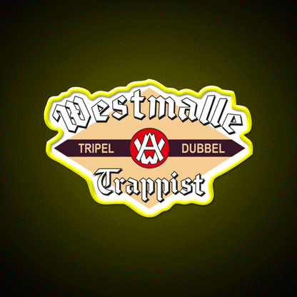 Westmalle Trappist Belgian Beer Logo Beer Bar Decor Led Neon Sign Rgb Color - Custom LED neon sign front view