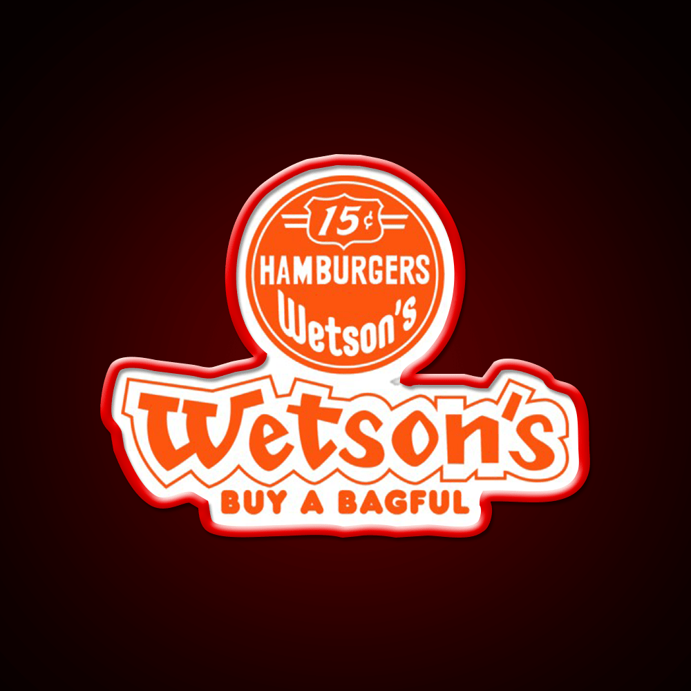Wetsons Fast Food Led Neon Sign For Burger Place Rgb Color - Shineneon