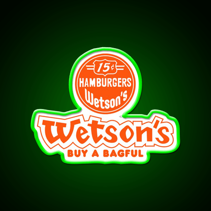 Wetsons Fast Food Led Neon Sign For Burger Place Rgb Color - Shineneon