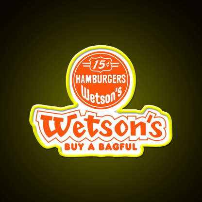 Wetsons Fast Food Led Neon Sign For Burger Place Rgb Color - Shineneon