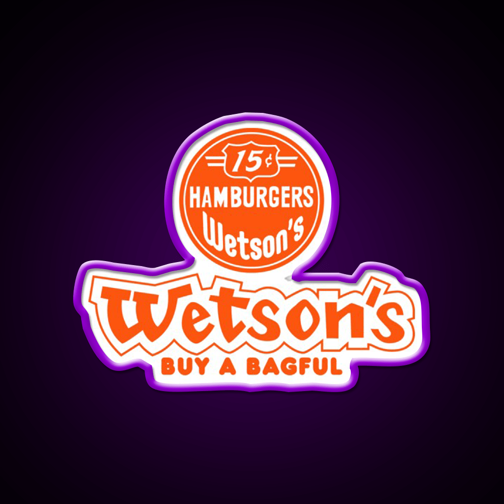 Wetsons Fast Food Led Neon Sign For Burger Place Rgb Color - Shineneon