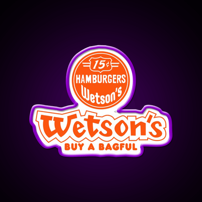 Wetsons Fast Food Led Neon Sign For Burger Place Rgb Color - Shineneon