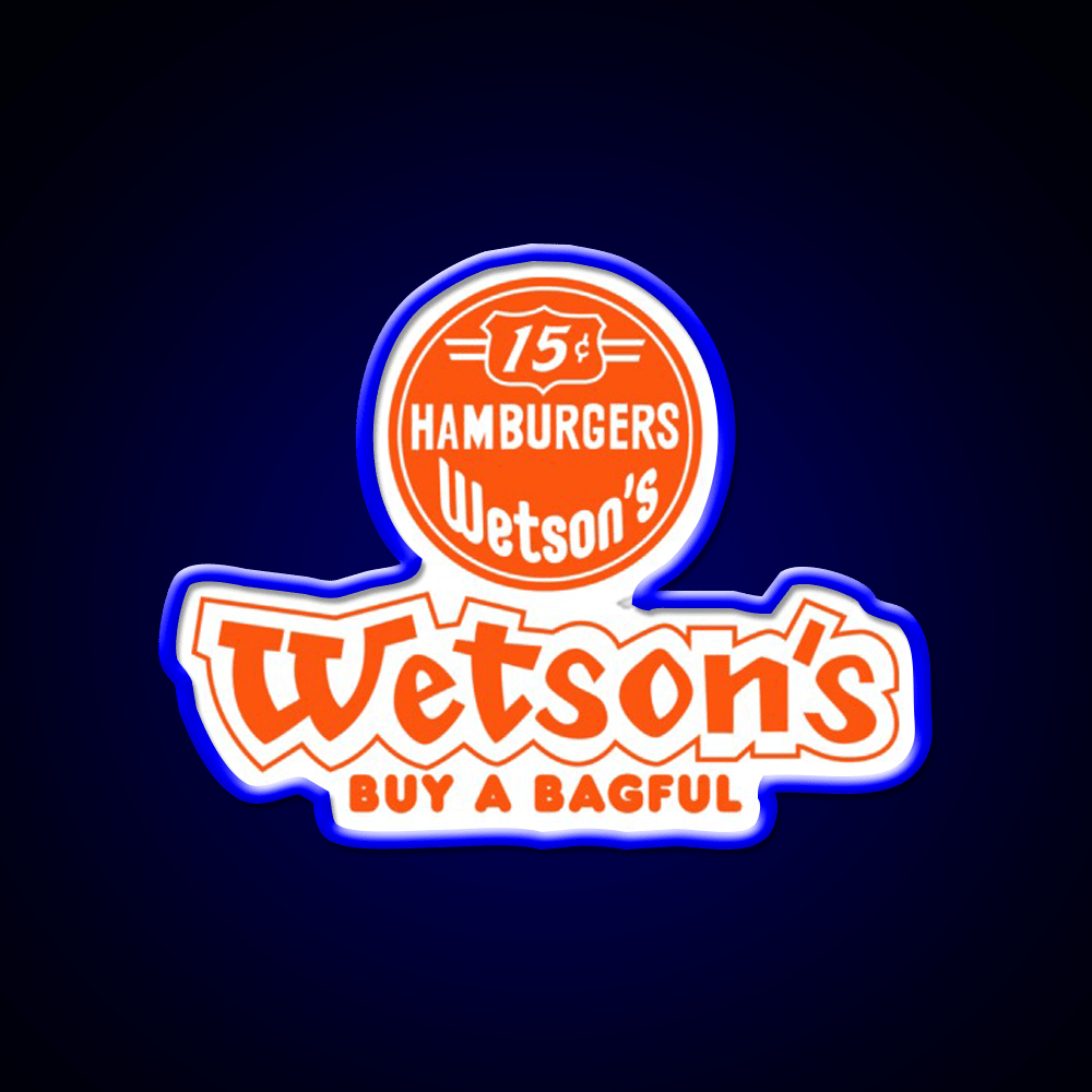 Wetsons Fast Food Led Neon Sign For Burger Place Rgb Color - Shineneon