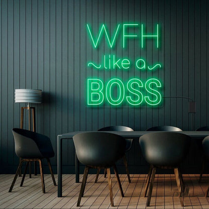 Wfh Like A Boss Led Neon Sign | Shineneon
