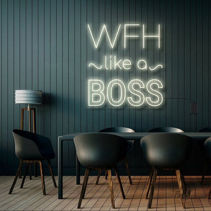 Wfh Like A Boss Led Neon Sign | Shineneon