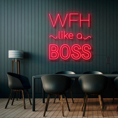 Wfh Like A Boss Led Neon Sign | Shineneon