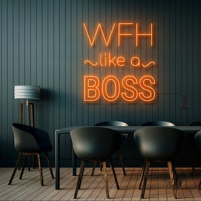 Wfh Like A Boss Led Neon Sign | Shineneon