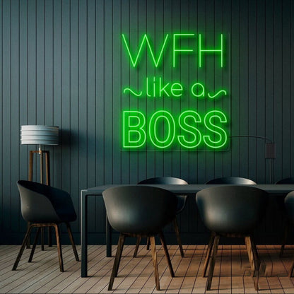 Wfh Like A Boss Led Neon Sign | Shineneon