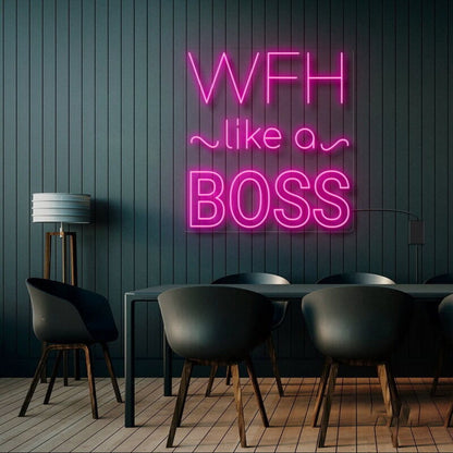Wfh Like A Boss Led Neon Sign | Shineneon