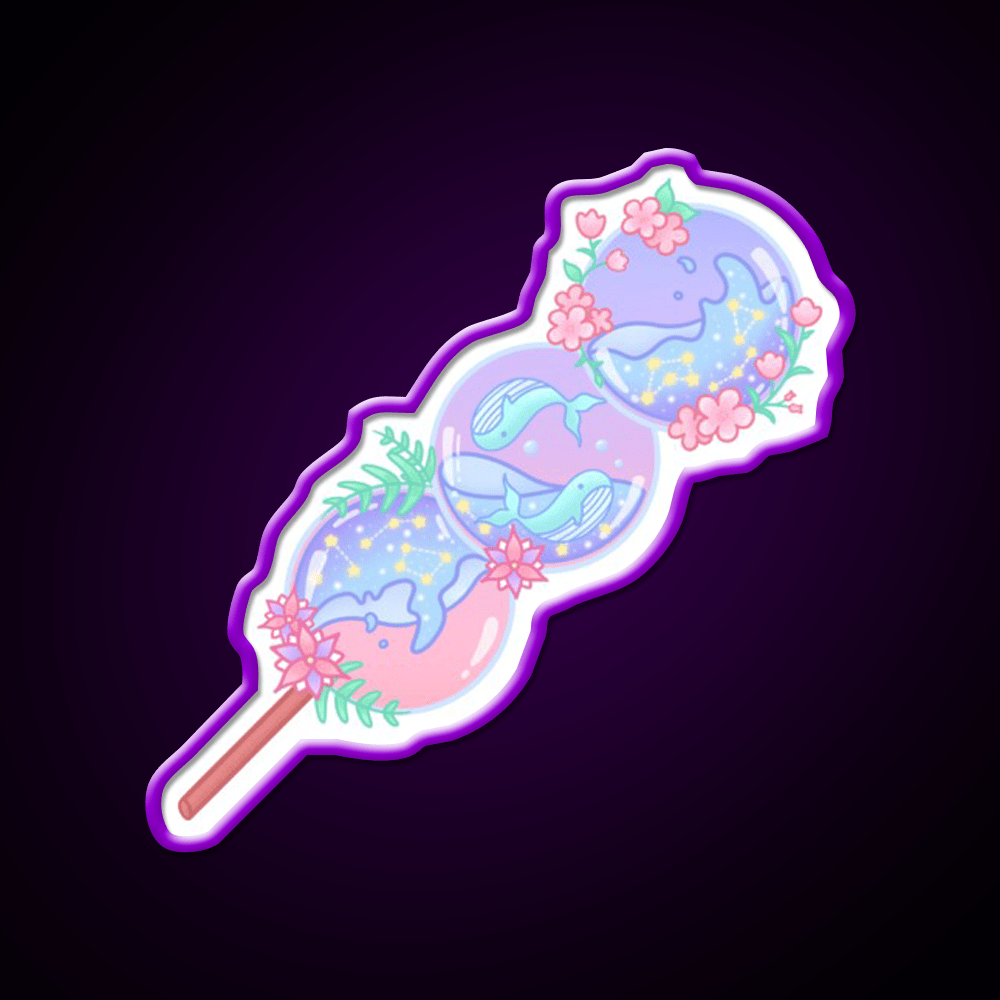 Whale Dango Snack Food Led Neon Sign Rgb Color - Shineneon