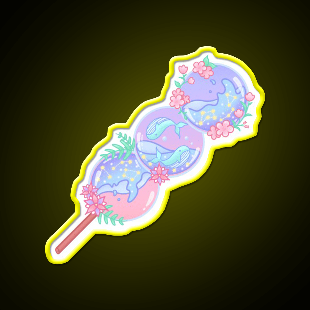 Whale Dango Snack Food Led Neon Sign Rgb Color - Shineneon