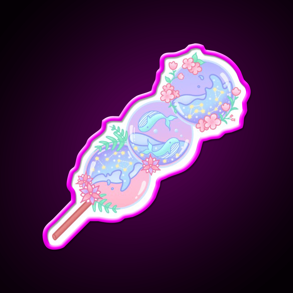 Whale Dango Snack Food Led Neon Sign Rgb Color - Shineneon