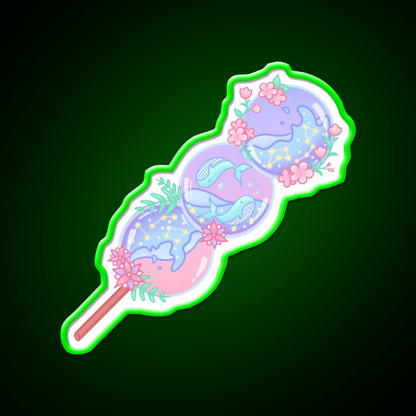 Whale Dango Snack Food Led Neon Sign Rgb Color - Shineneon