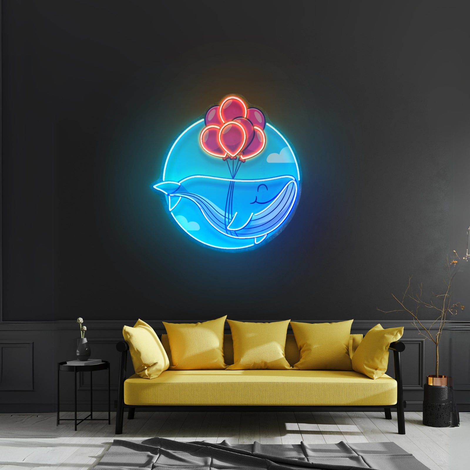 Whale On Mountain Top Led Neon Sign Light Custom Led Signs - Shineneon